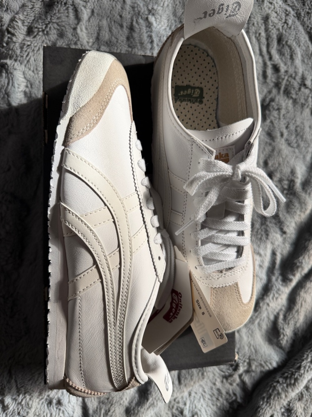 Onitsuka Tiger by Asics White and Beige Mexico 66 Sneakers - NEW in Box